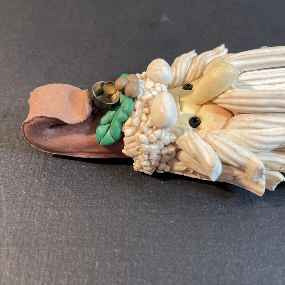 VTG Clay Art Design 6 Inch Santa Claus St. Nicholas Refrigerator Magnet